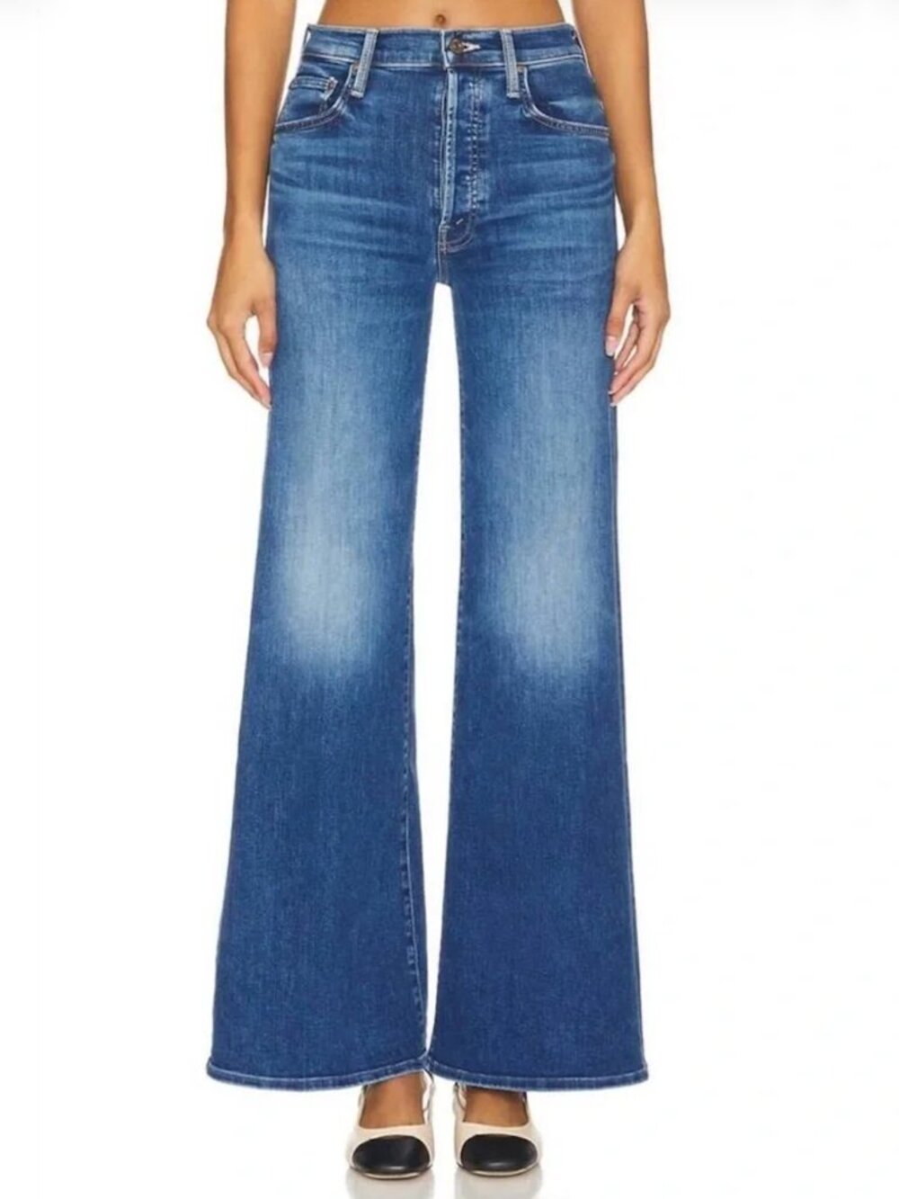 MOTHER Jeans The Tomcat Roller Sneak in Sixth Sense Wide Leg Women's Size 28